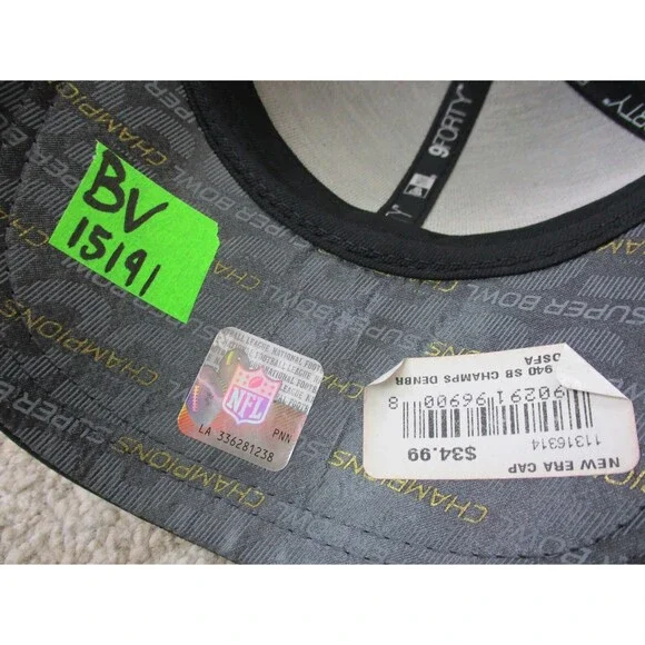 Denver Broncos Hat Cap Strap Back Gray Super Bowl Champions Football New Era Men - Picture 9 of 10